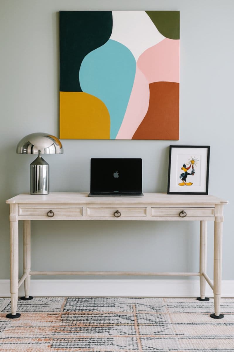 Offwhite Minimalist Desk (Anthropologie)