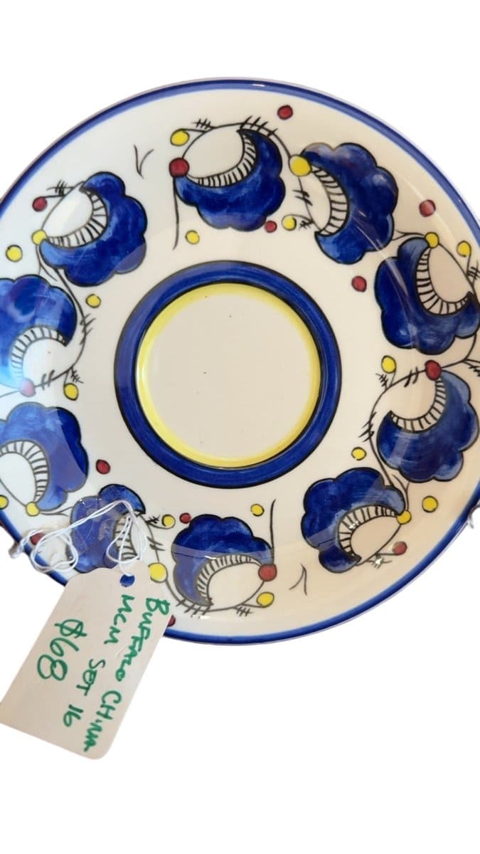 Buffalo China Set White, Blue, Red, Yellow