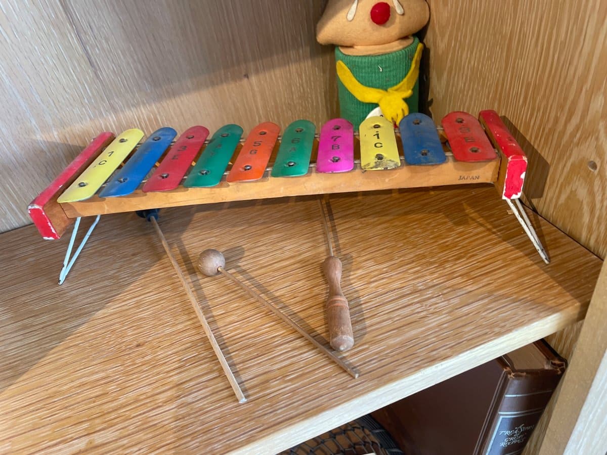 Vintage Japan-Made Toy Xylophone with Mallets - photo 1