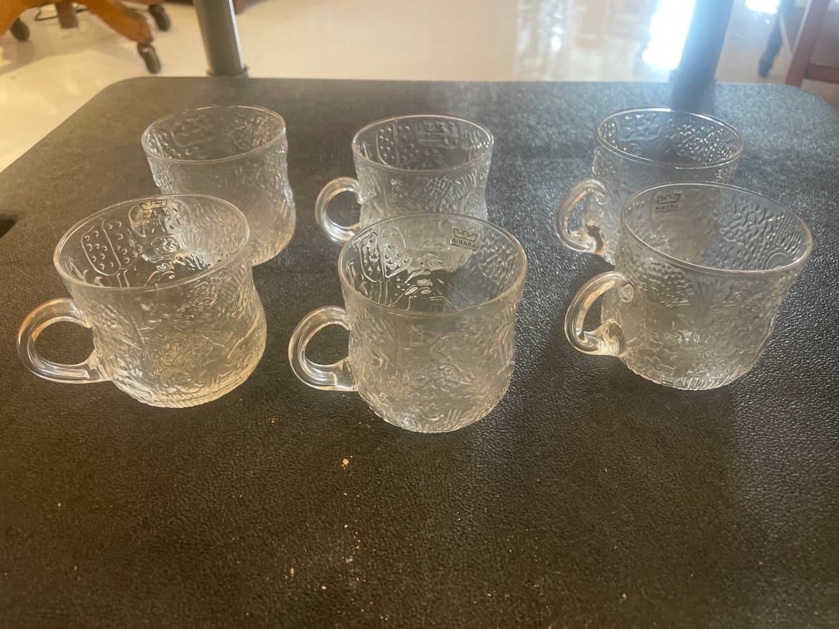 ARABIA Danish Finland set of 6 vintage cups s