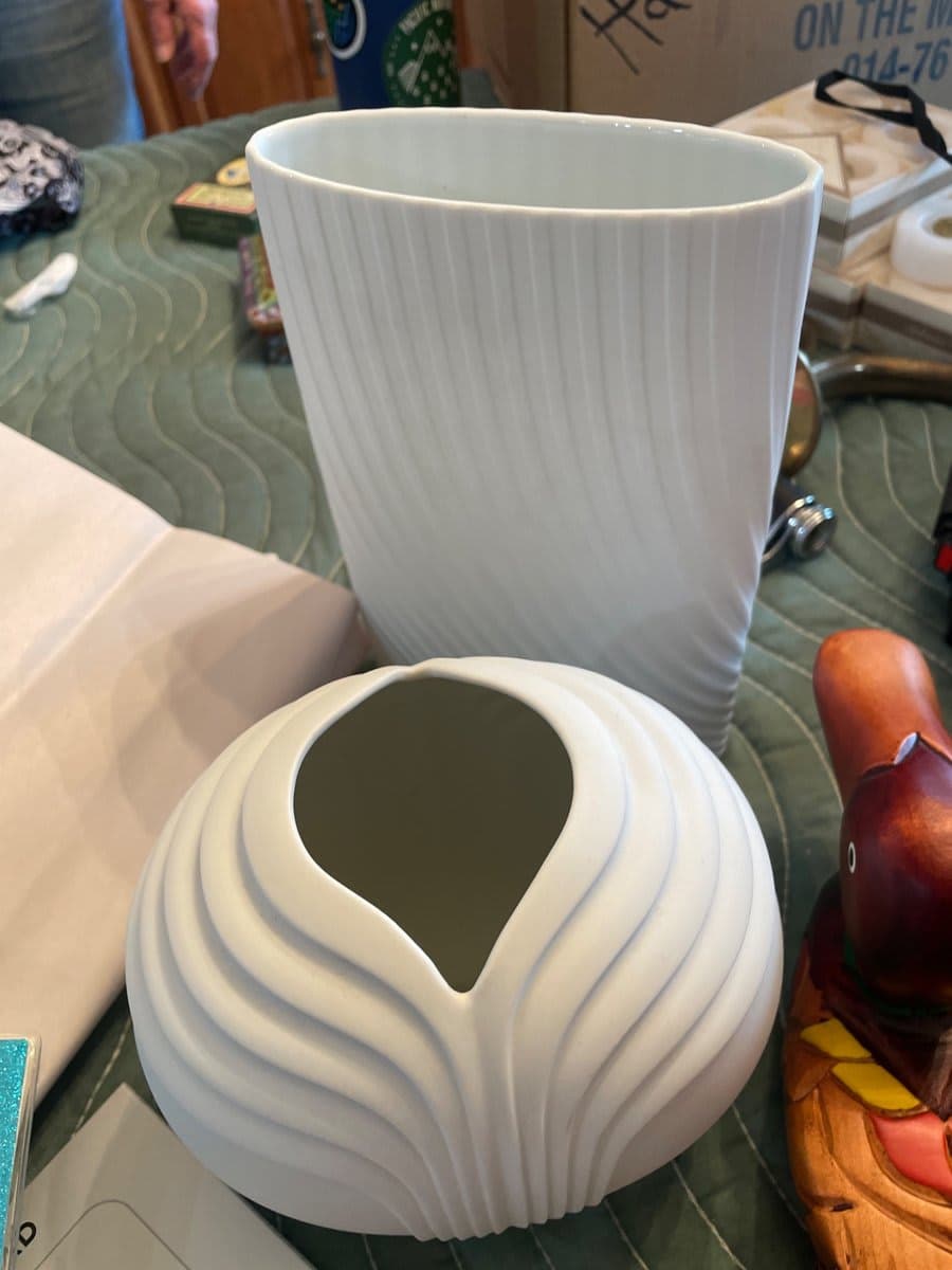 Rosenthal White Bisque Porcelain Vase Set — Rosenthal Style (2 Pieces)