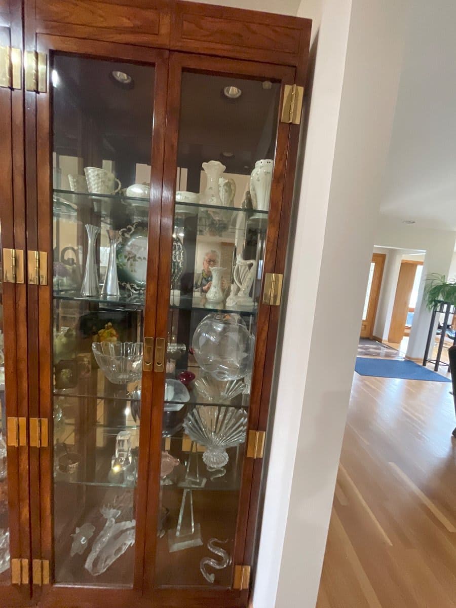 Henredon Campaign displays cabinets