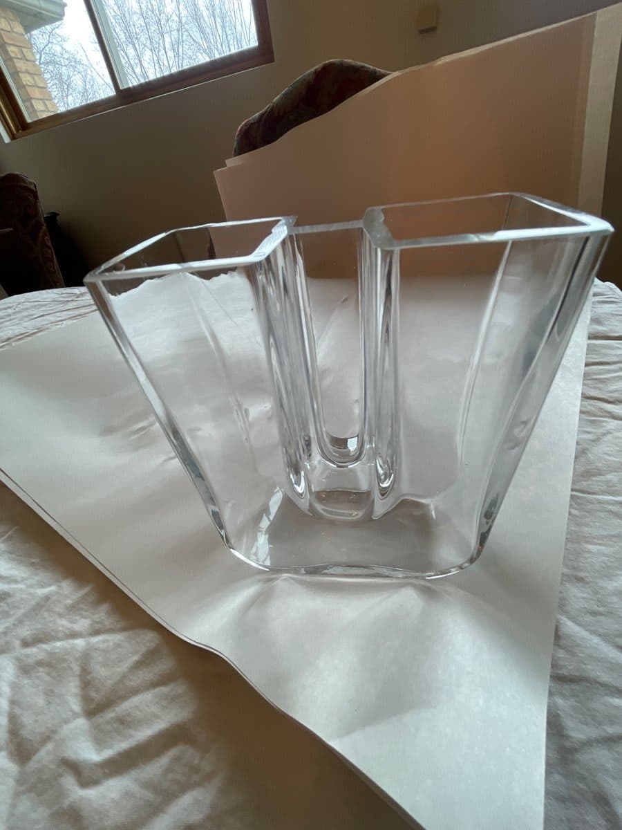 Iittala Aalto Clear Crystal Glass Vase