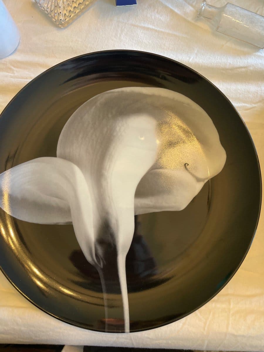 Jack Lynam 'Calla Lily' Hand-Painted Decorative Plate