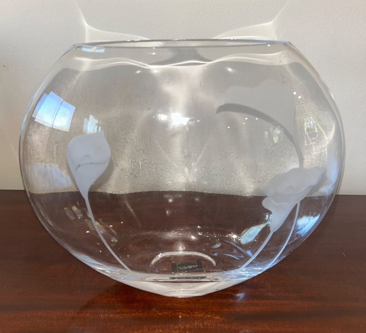 Mikasa Vase with Etched Floral Design