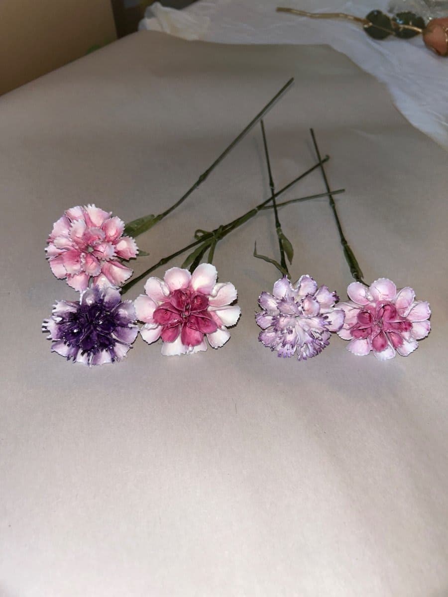 Vintage porcelain flowers / 4 in tact - photo 1