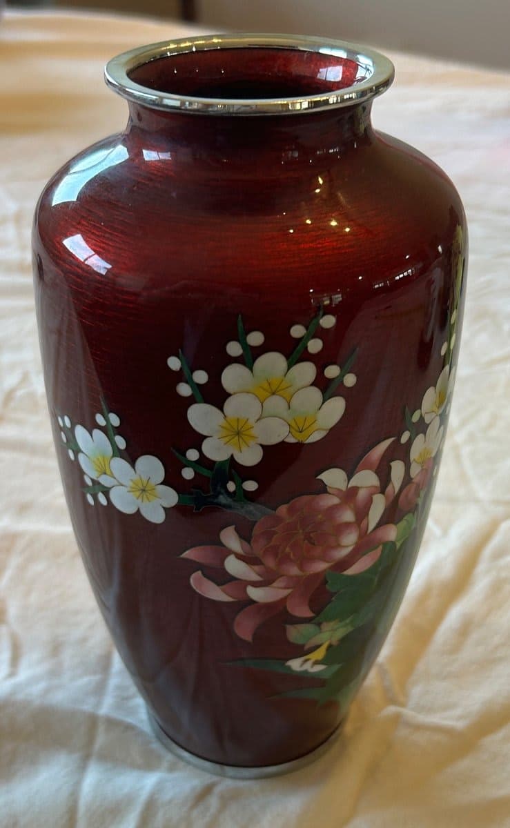 Vintage Japanese Cloisonné vase lot