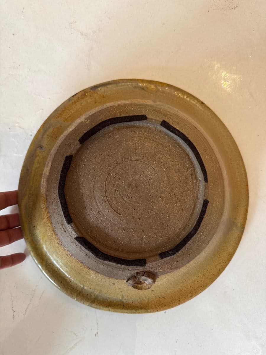 Handmade Studio Pottery Plate — Wood-Fired Stoneware