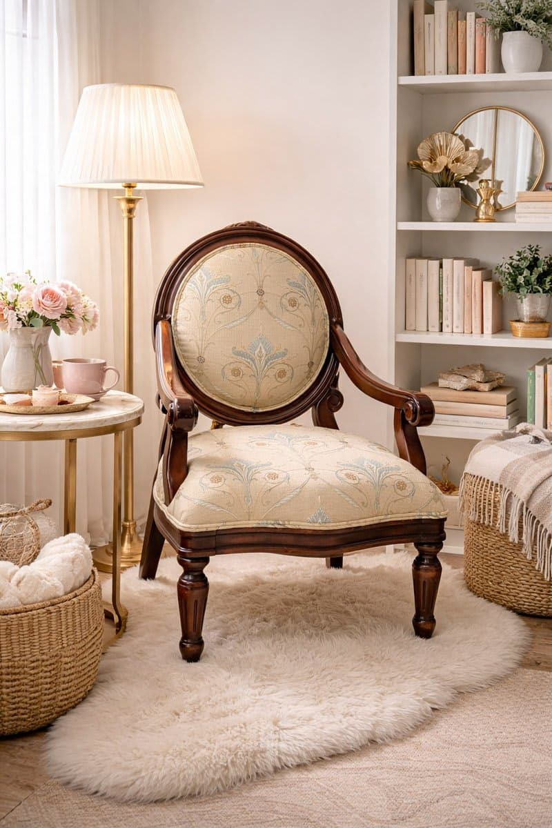 Victorian Medallion Back Parlor Chair