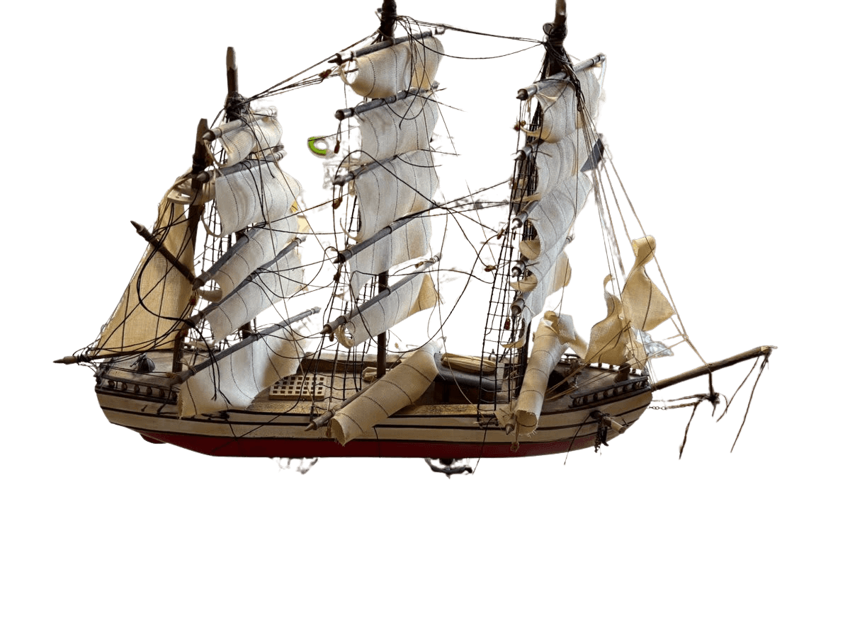 Vintage Tall Ship Sailing Vessel Model - photo 1