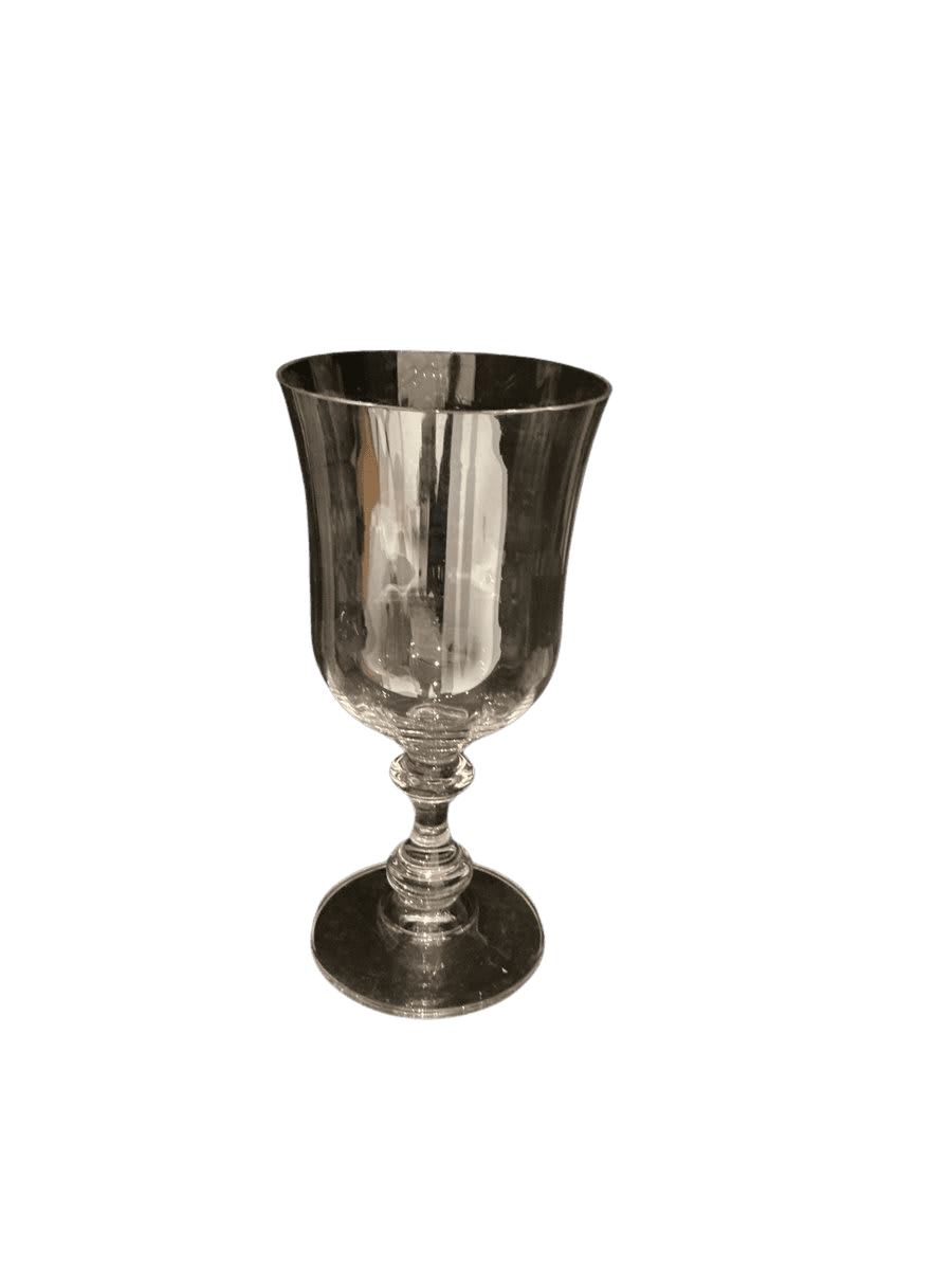 Crystal Clear Goblet with Baluster Stem (Set of 12 Glasses)