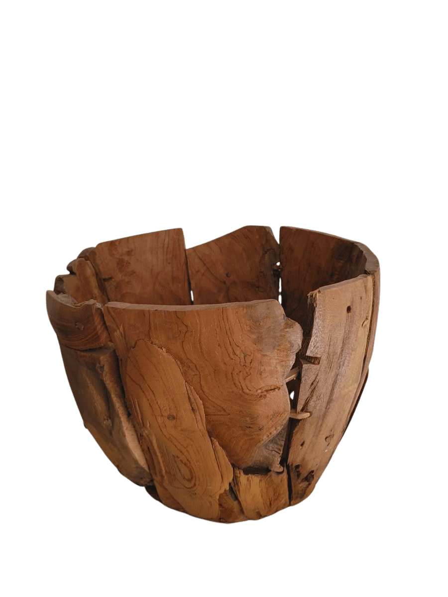 Rustic Teak Root Wood Decorative Bowl - photo 1