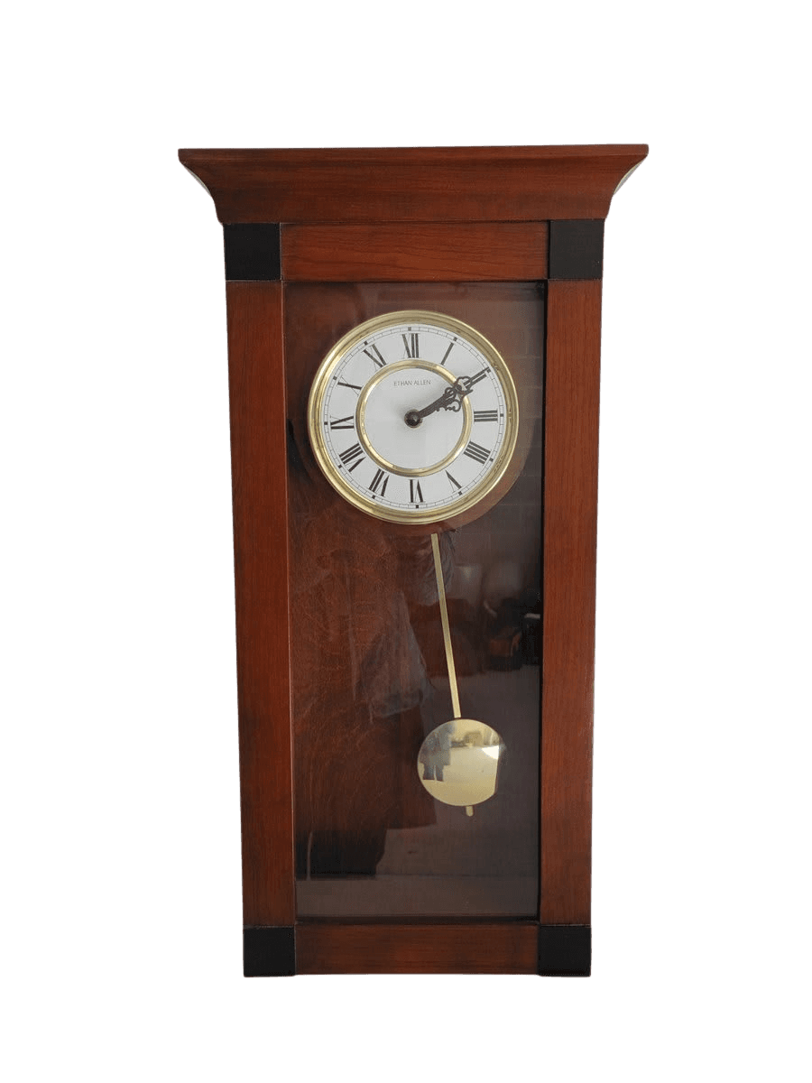 Ethan Allen Cherry Wood Pendulum Wall Clock - photo 1