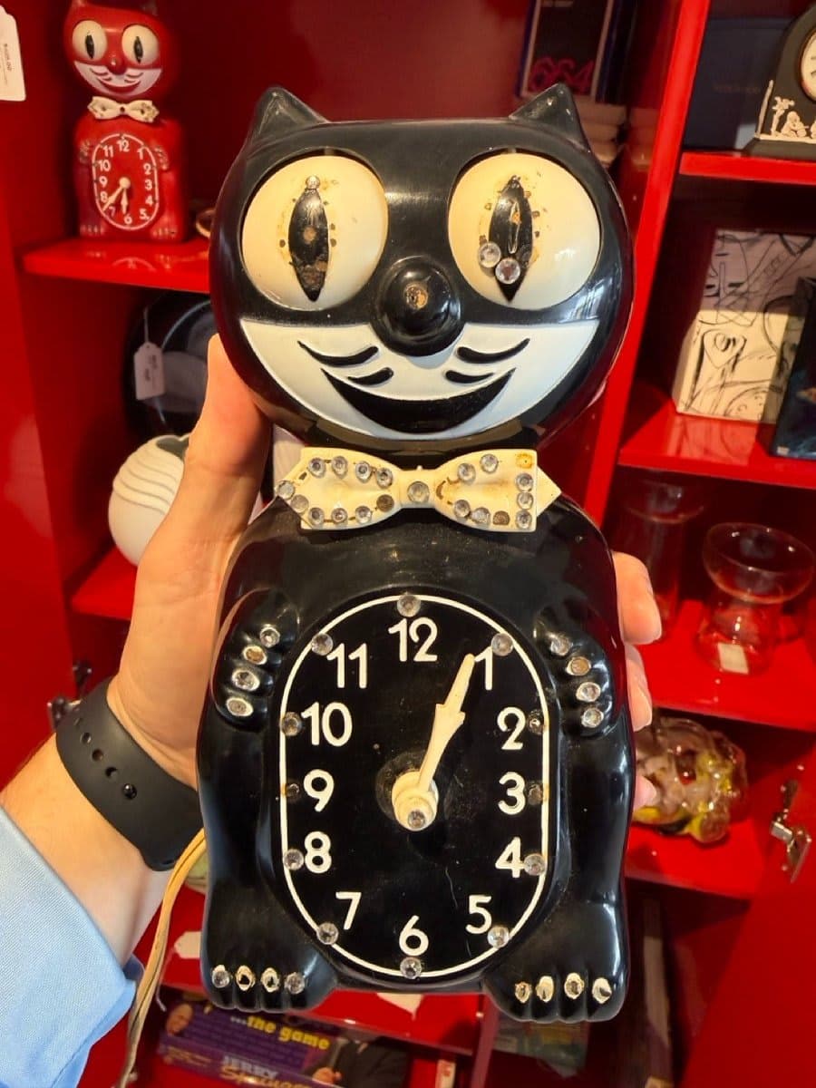 Vintage Kit-Cat Klock with Rhinestone Jewels - photo 1