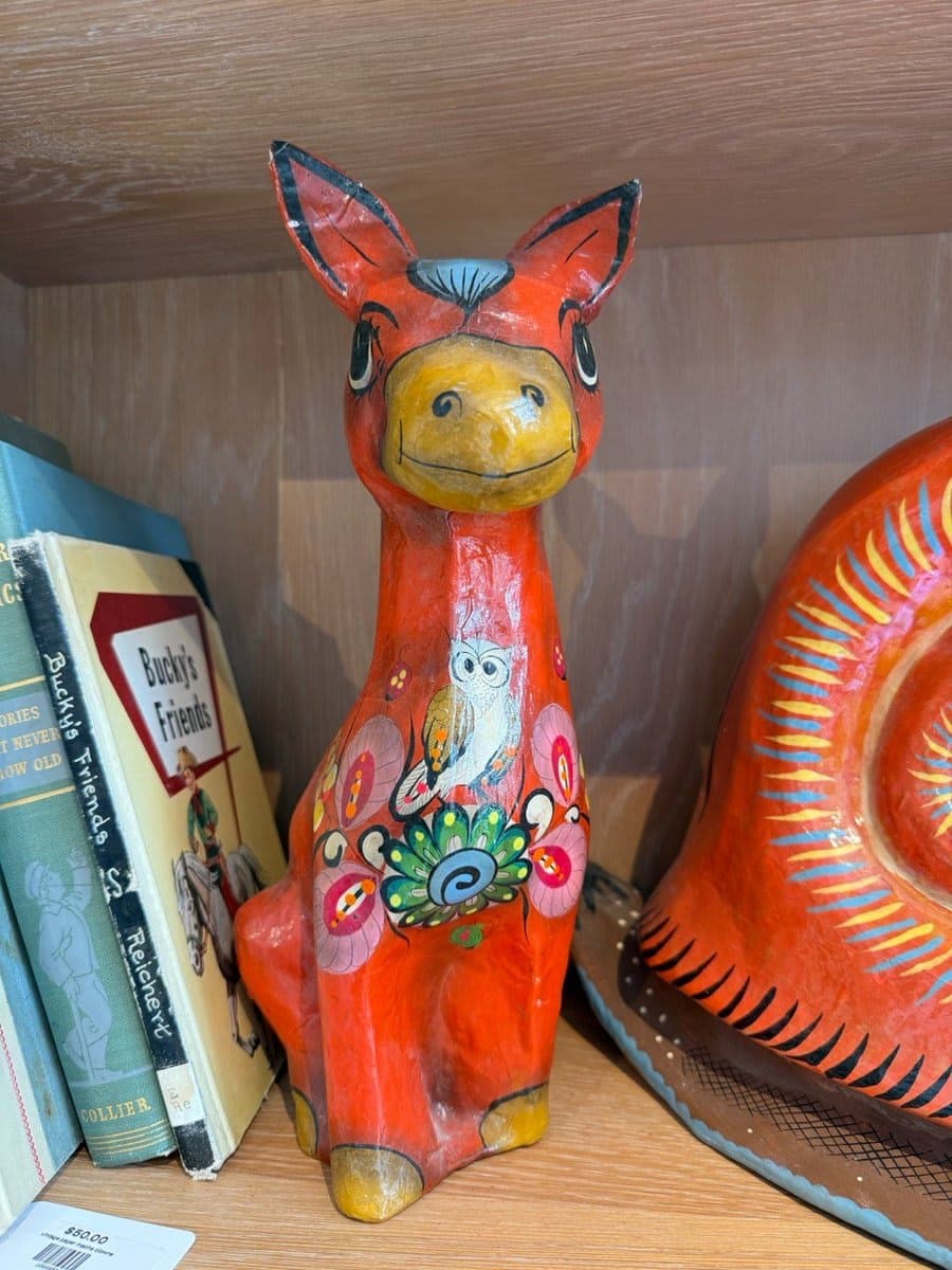 Mexican Folk Art Paper Mache Deer Figurine - photo 1