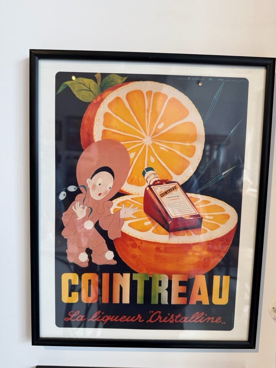 Vintage Cointreau Liqueur Advertising Poster in Frame - photo 1