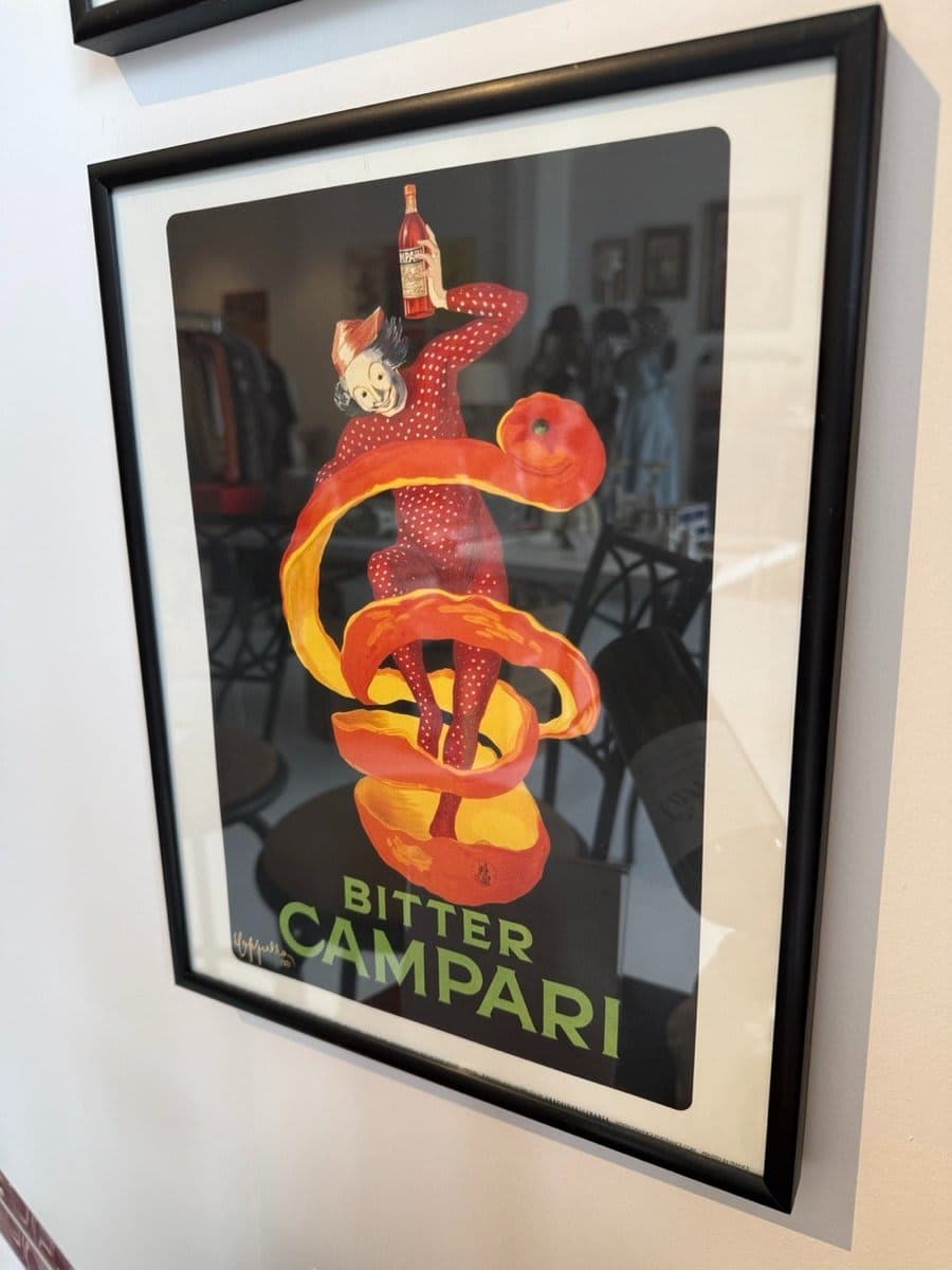 Vintage Bitter Campari Advertising Poster – Leonetto Cappiello Style, Framed - photo 1