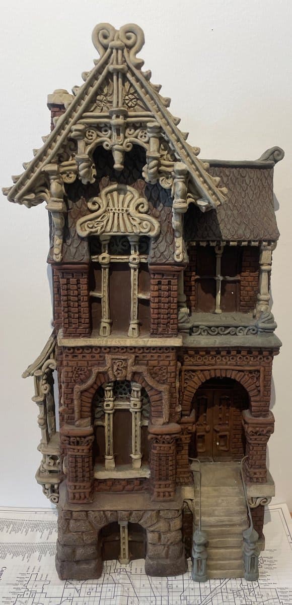 Victorian Rowhouse Architectural Ceramic Building Sculpture #2046 (Zani Jacobson Art) - photo 1