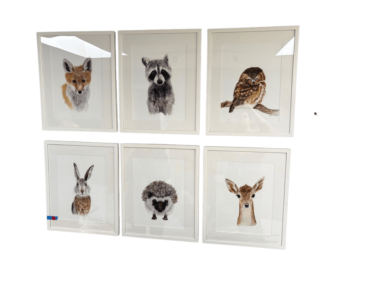 Woodland Animal Watercolor Art Print Set (6 Pieces) - photo 1