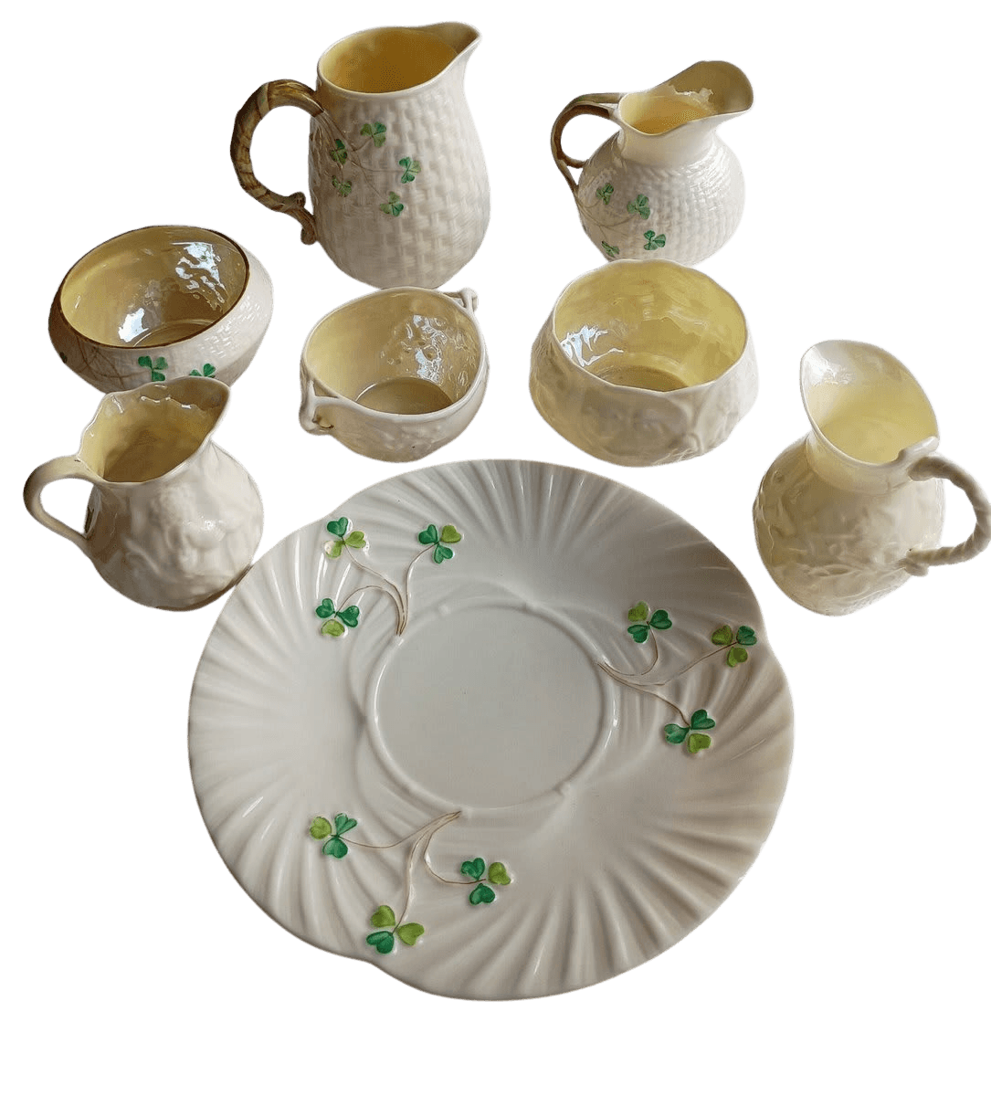 Belleek Irish Porcelain Shamrock Collection Set - photo 1