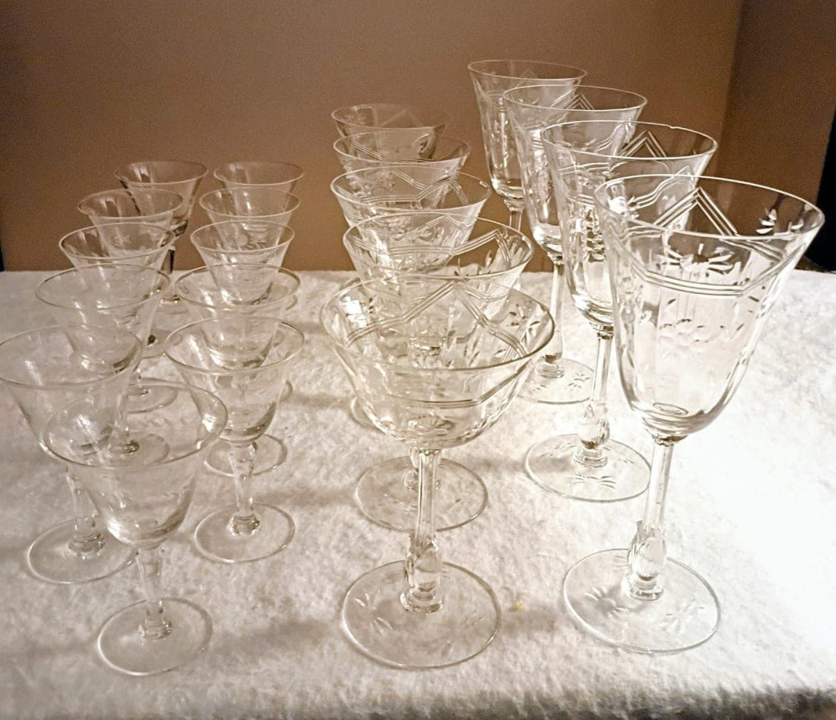 Vintage Etched Crystal Stemware & Glassware Collection - photo 1