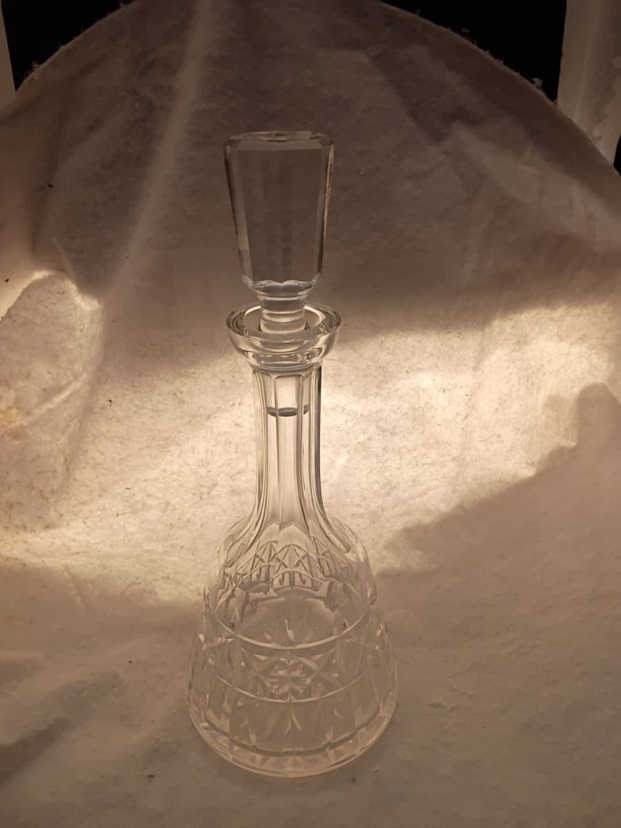 Cut Crystal Wine Decanter with Stopper - photo 1