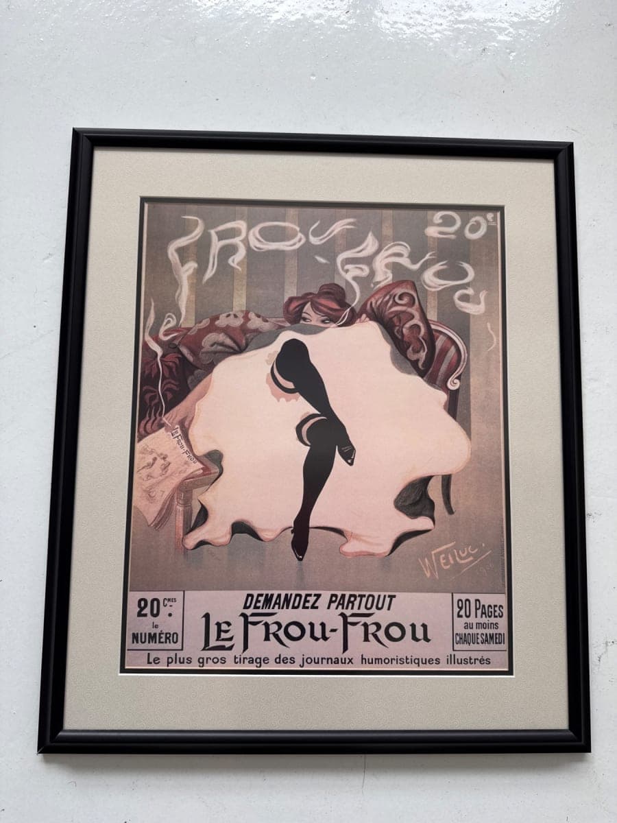 Framed 'Le Frou-Frou' French Belle Époque Advertising Poster Print