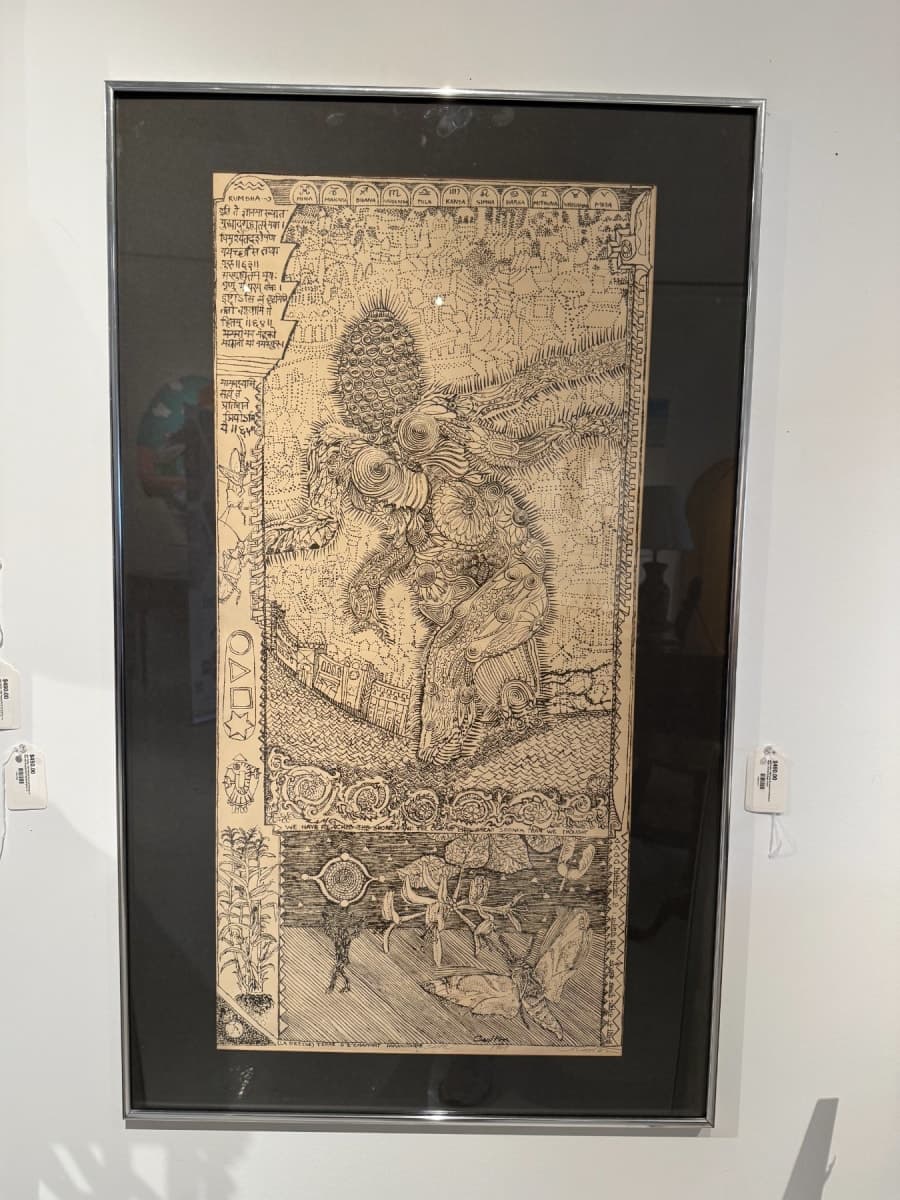 Jack Carlton 1969 Framed Indian Astrological/Tantric Art Print - Signed