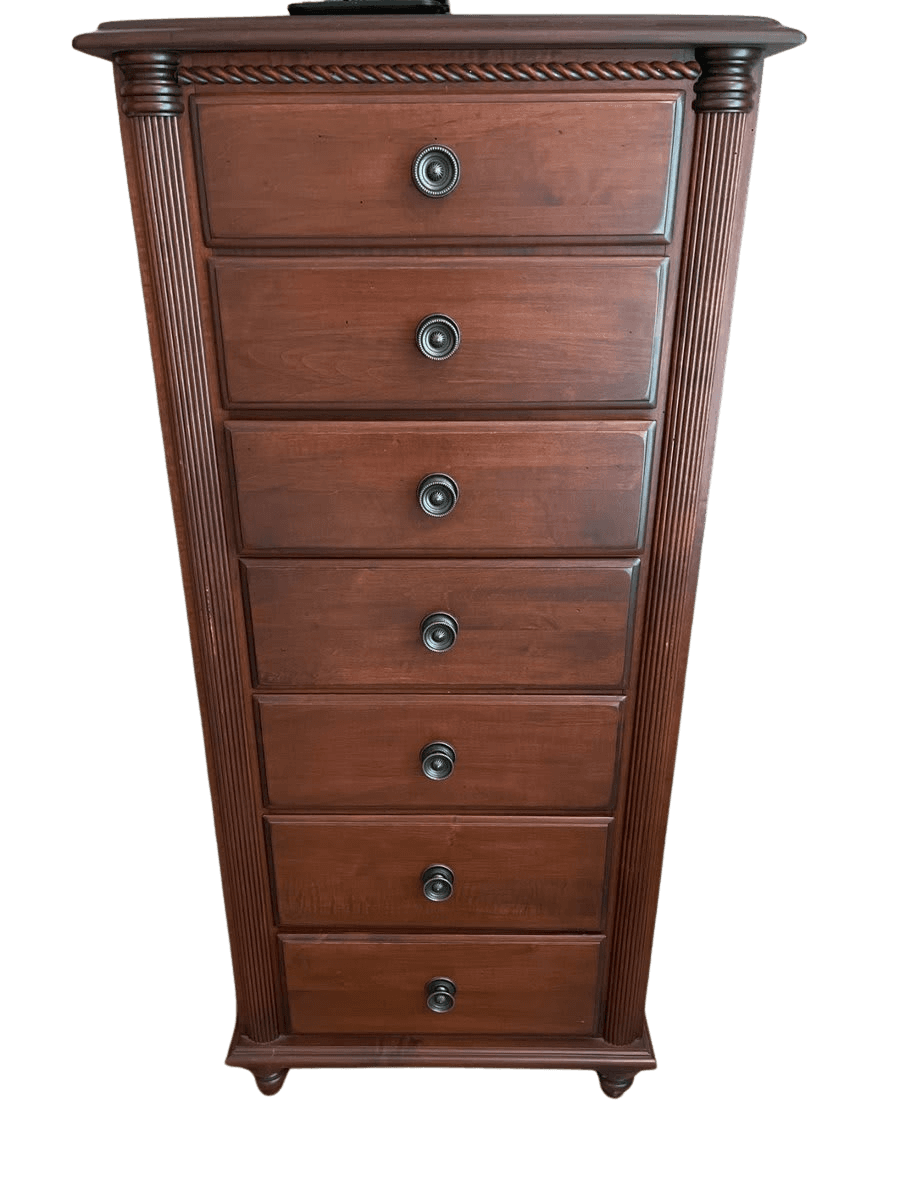 Cherry Wood Lingerie Chest / Tall Jewelry Armoire - photo 1