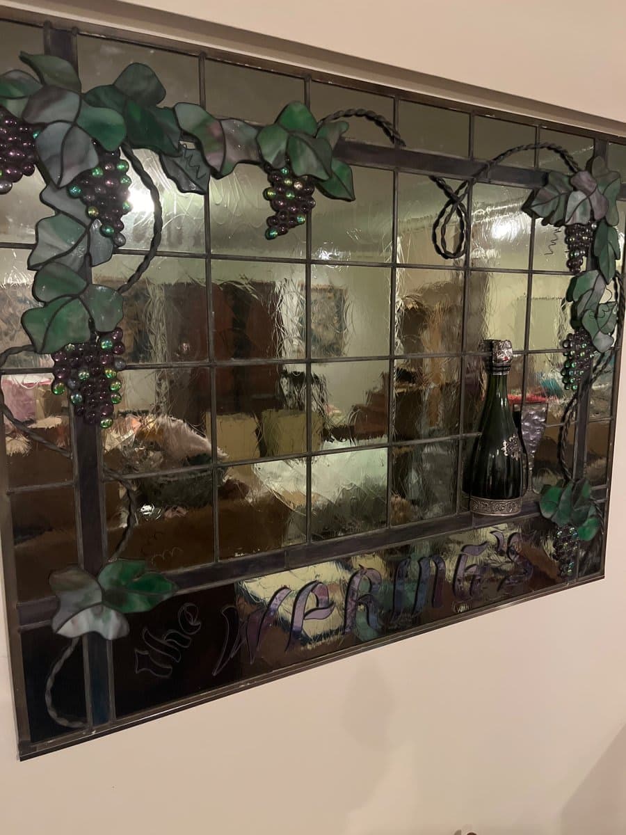 Custom Stained Glass Wine Cellar Panel 'The Werlins' - photo 1
