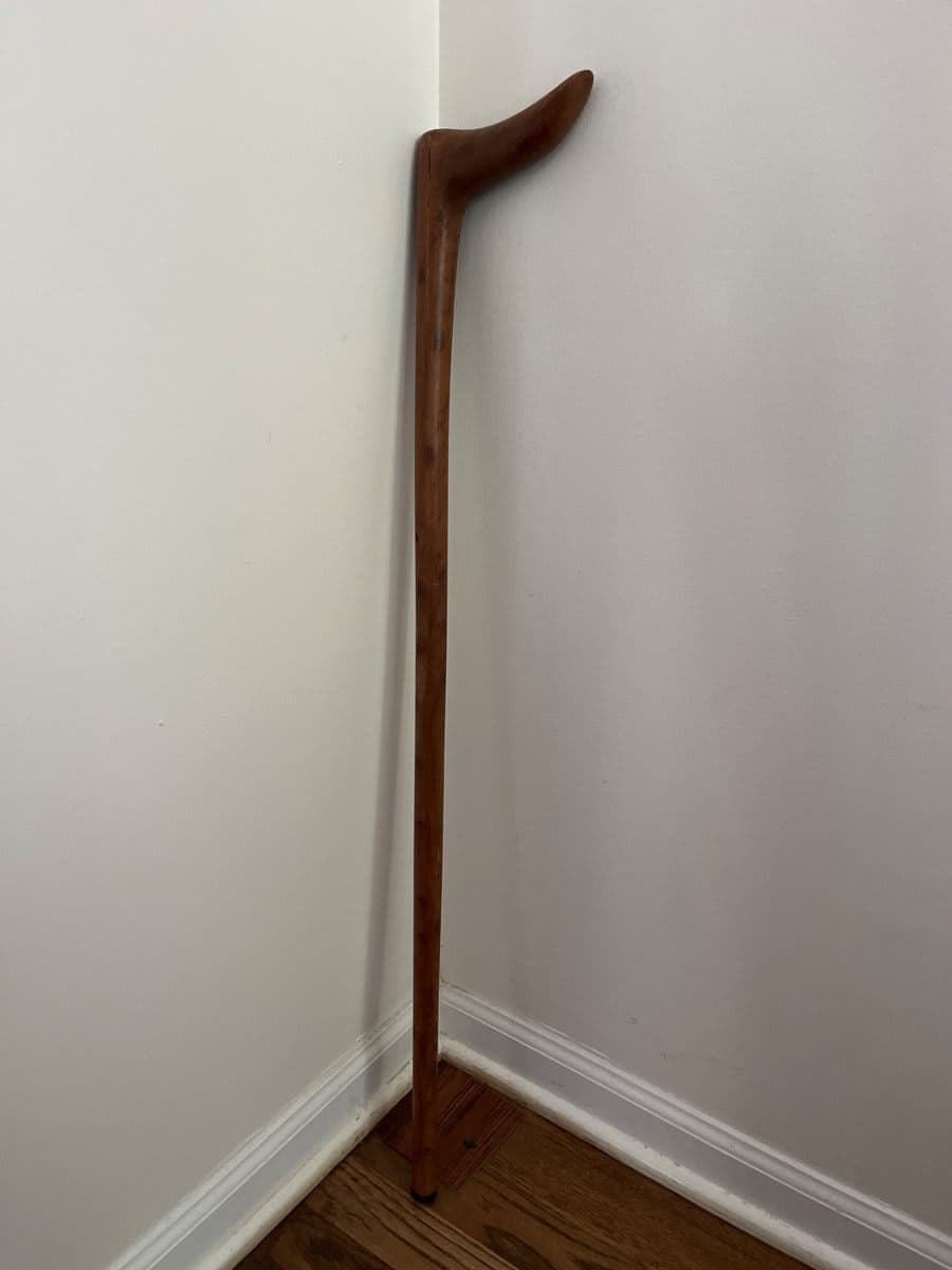 Rustic Natural Wood Walking Stick/Cane with Organic Handle