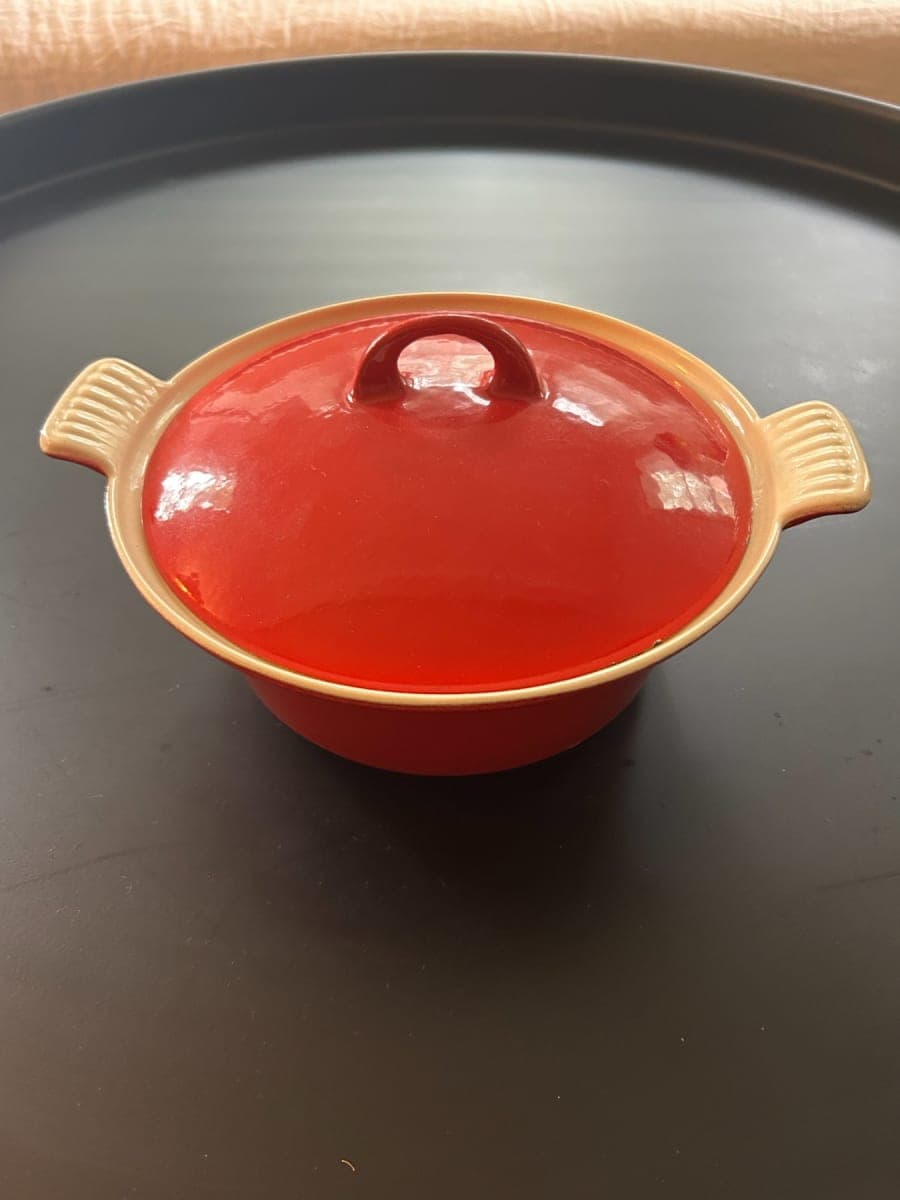 Griswold Cast Iron Dutch Oven Lid – Red Enamel #8 - photo 1