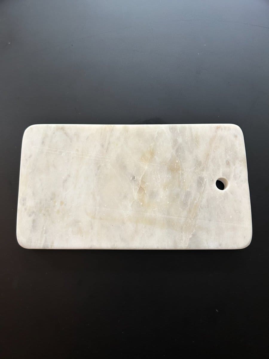 White Marble Cutting Board with Hanging Hole - photo 1