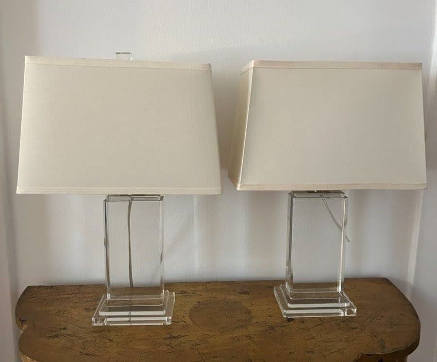 Ralph Lauren Crystal/Acrylic Table Lamps Set - photo 1