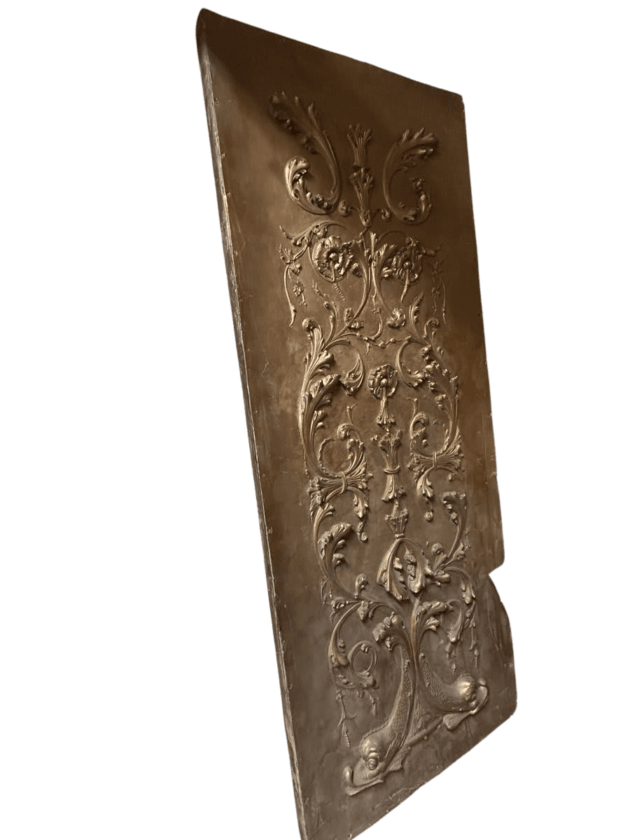 Antique Baroque Gilt Bronze Relief Panel - photo 1