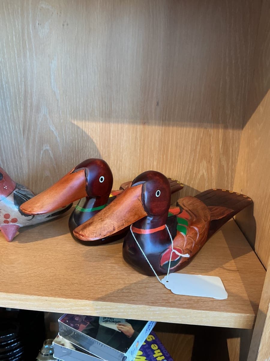 Hand-Carved Wooden Bird Figurines (Set of 2) - photo 1