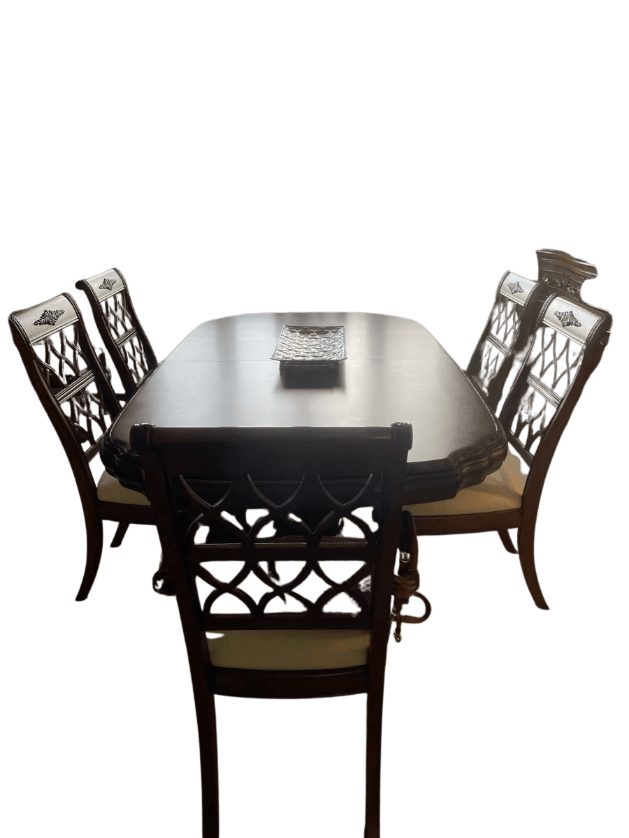 Traditional Mahogany Dining Set with 7 Chairs & Sideboard - photo 1