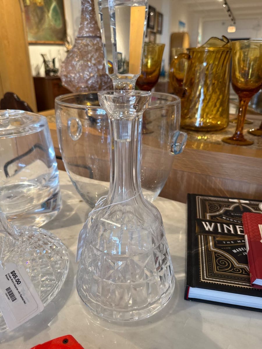 Cut Crystal Wine Decanter with Stopper - photo 1