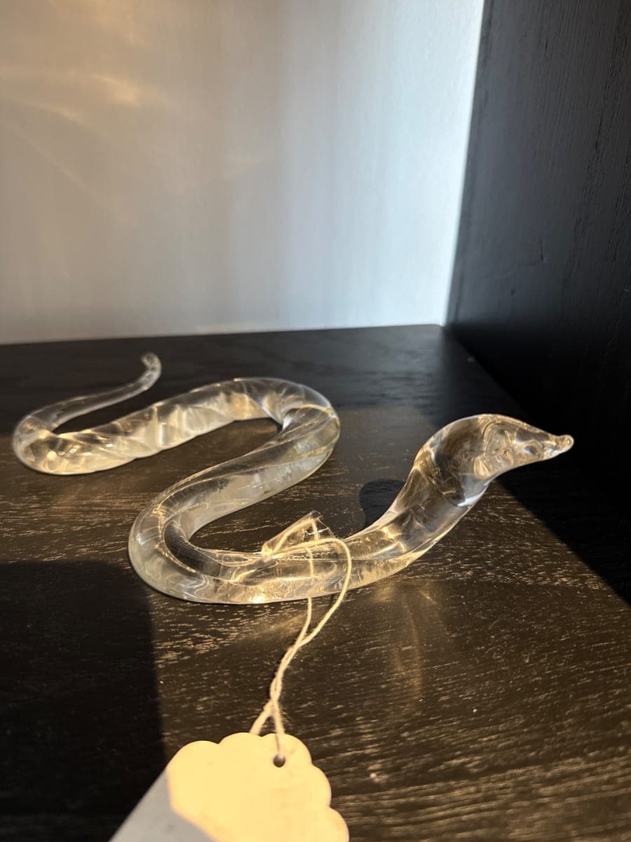 Hand-Blown Glass Snake Figurine - photo 1
