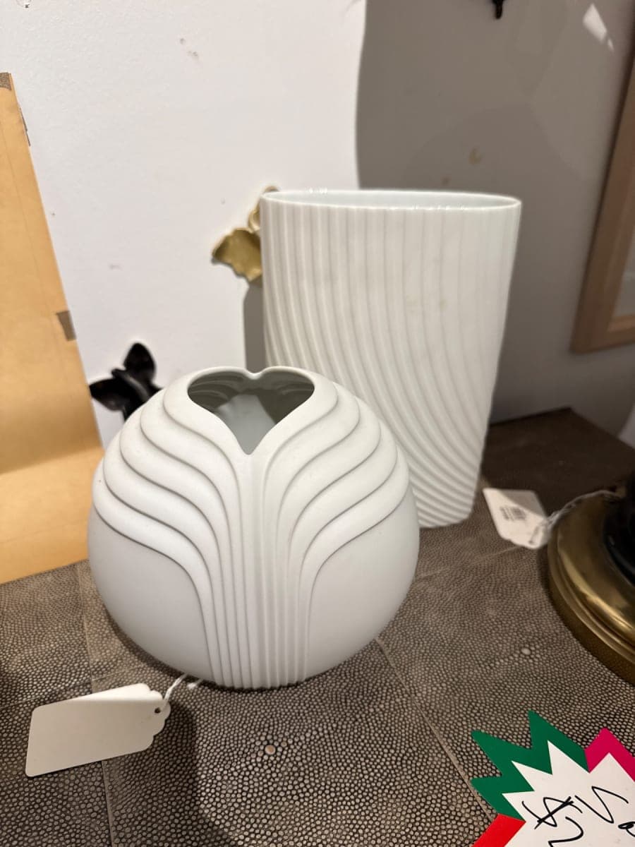 Rosenthal White Bisque Porcelain Vase Set — Rosenthal Style (2 Pieces) - photo 1