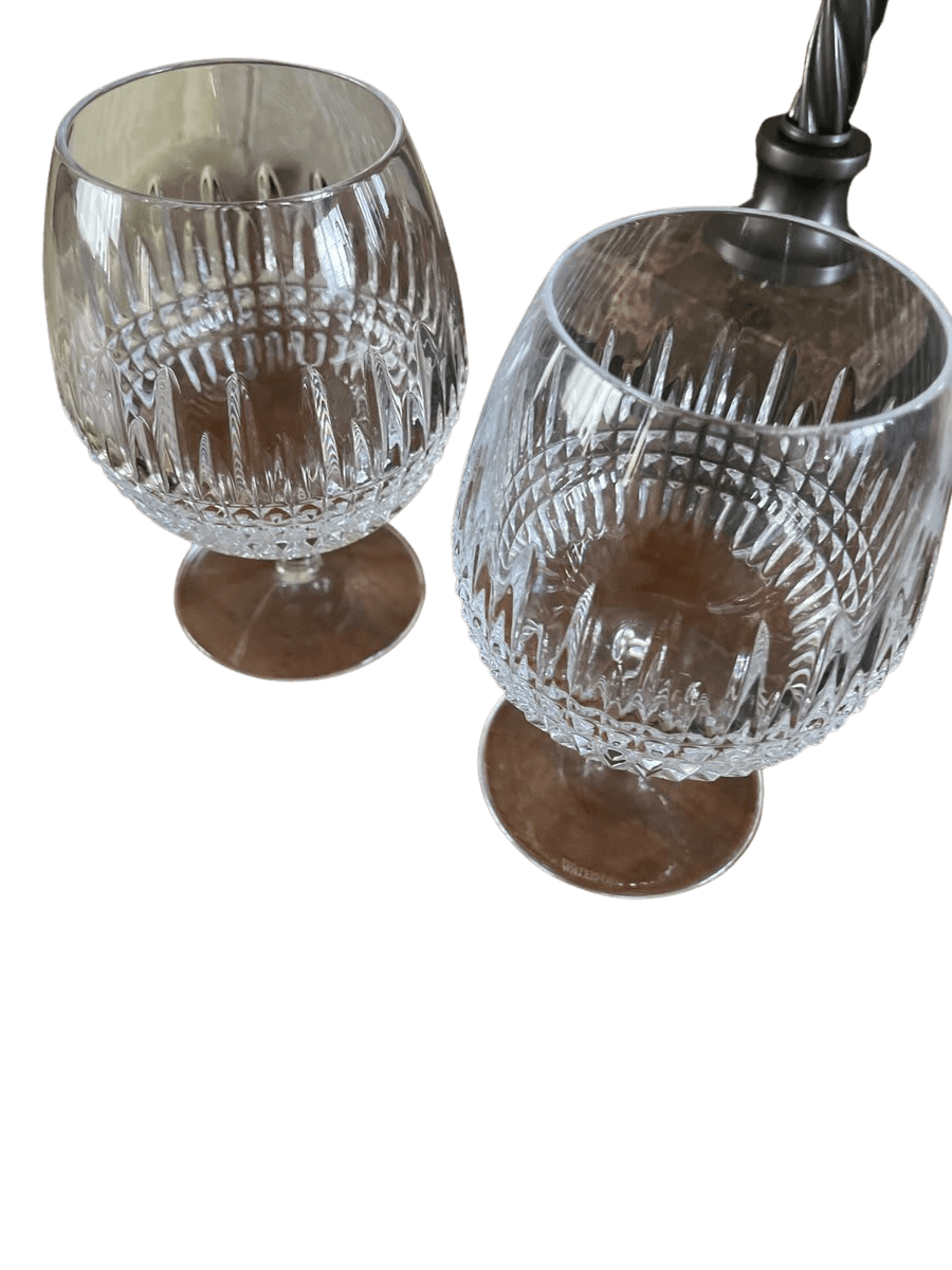 Waterford Crystal Cut Glass Brandy Snifters Pair - photo 1