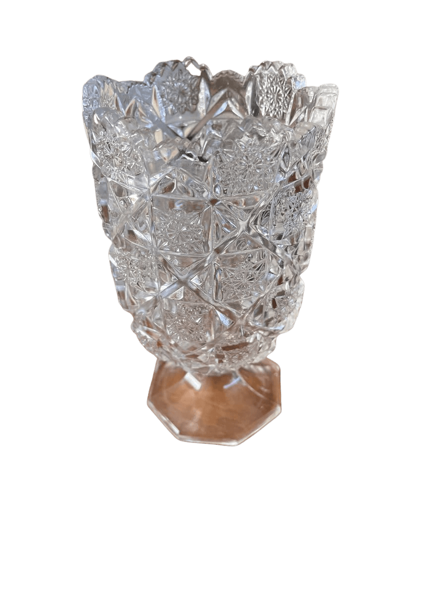 American Brilliant Cut Crystal Pedestal Vase - photo 1
