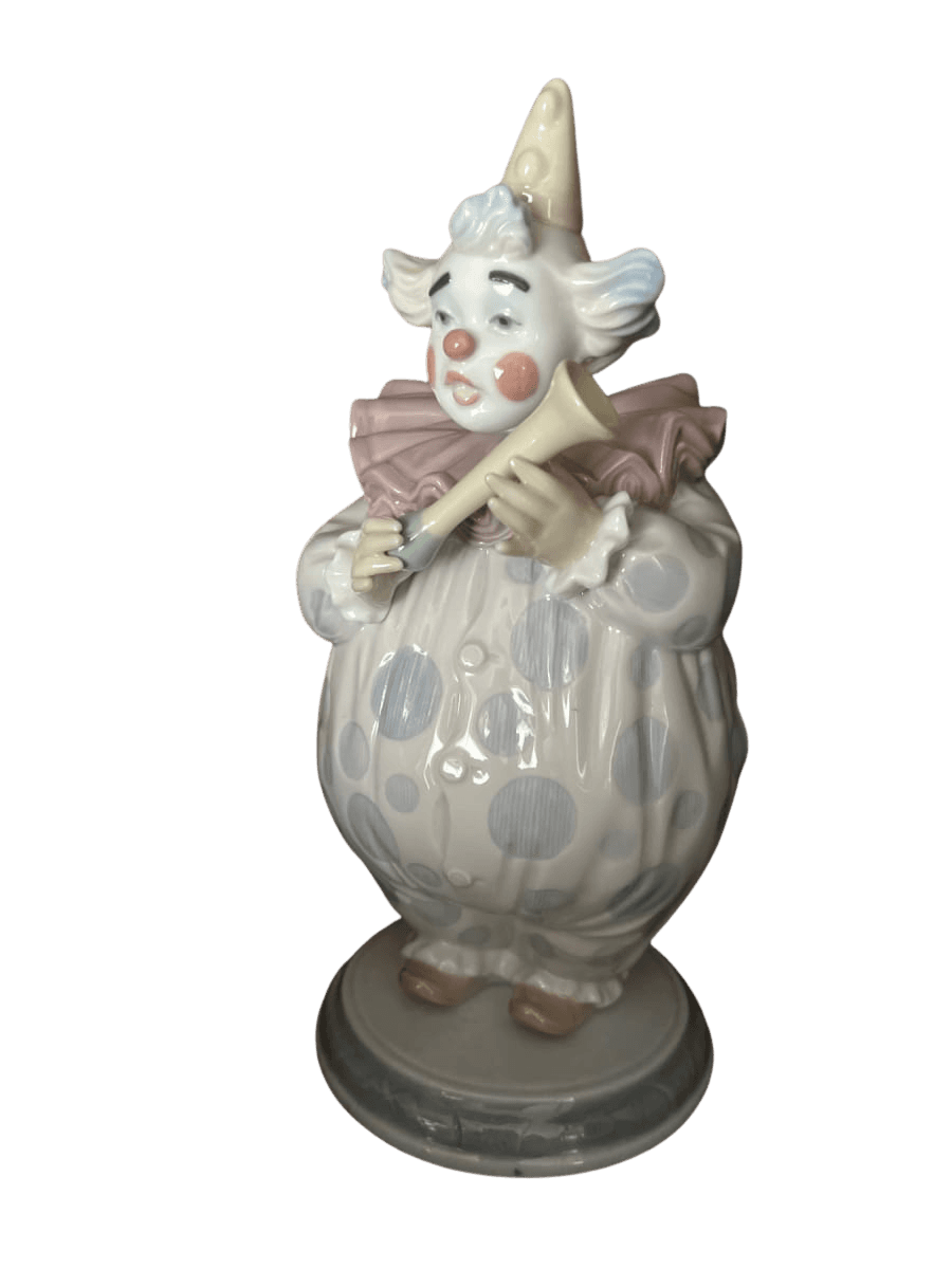 Lladró Porcelain Clown with Trumpet Figurine - photo 1