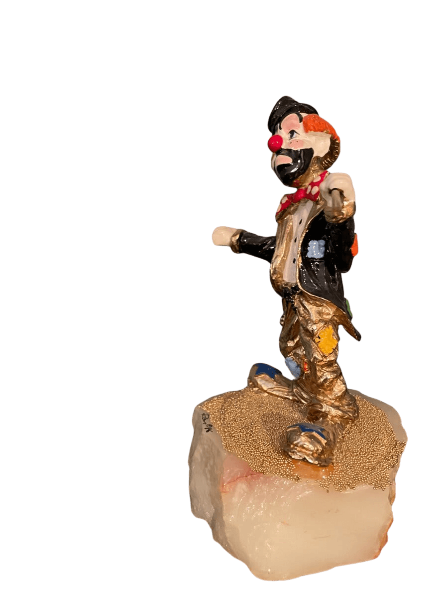 Clown Figurine on Quartz Crystal Base - photo 1