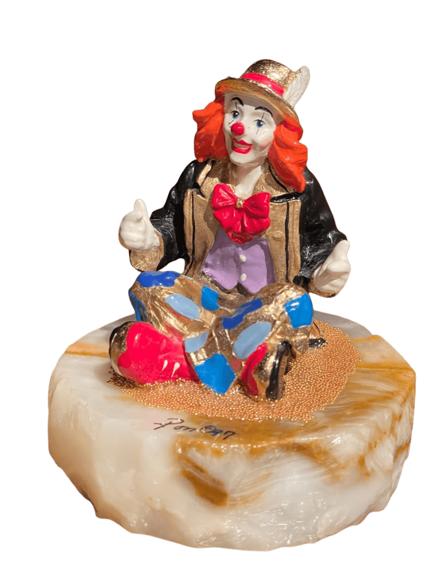 Ron Lee Clown Figurine on Onyx Base - photo 1
