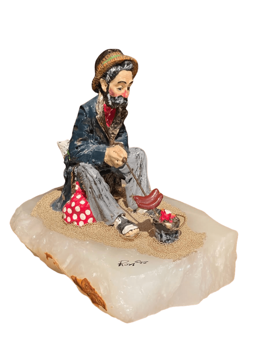 Ron Lee Hobo Clown Figurine on Onyx Base - photo 1