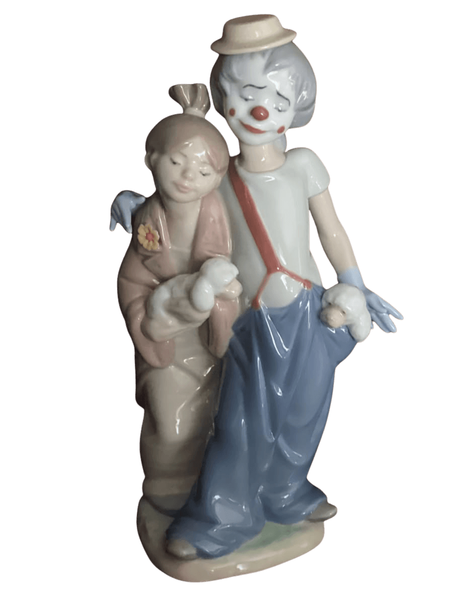 Lladró Porcelain Clown Figurines Set of Two - photo 1