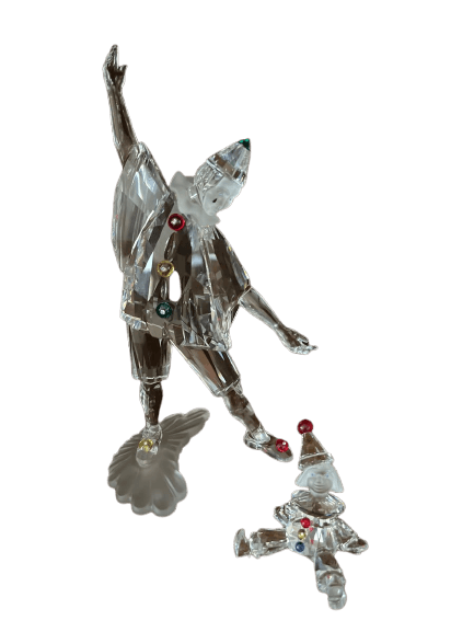 Swarovski Crystal Harlequin Clown Figurines Set - photo 1