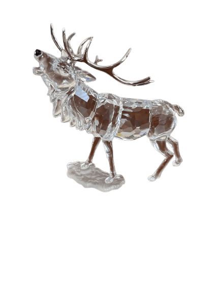 Swarovski Crystal Stag Figurine with Silver Antlers - photo 1