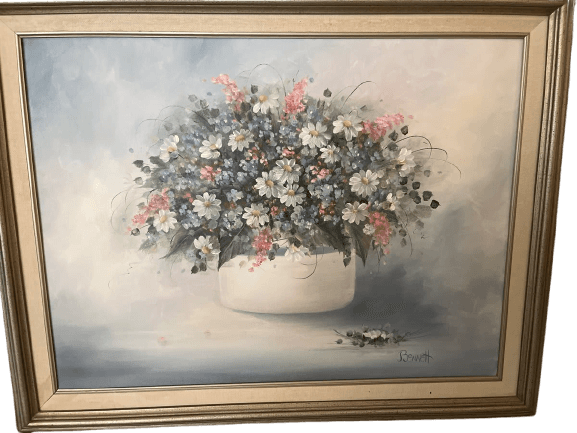Bennett Signed Floral Still Life Oil Painting - photo 1